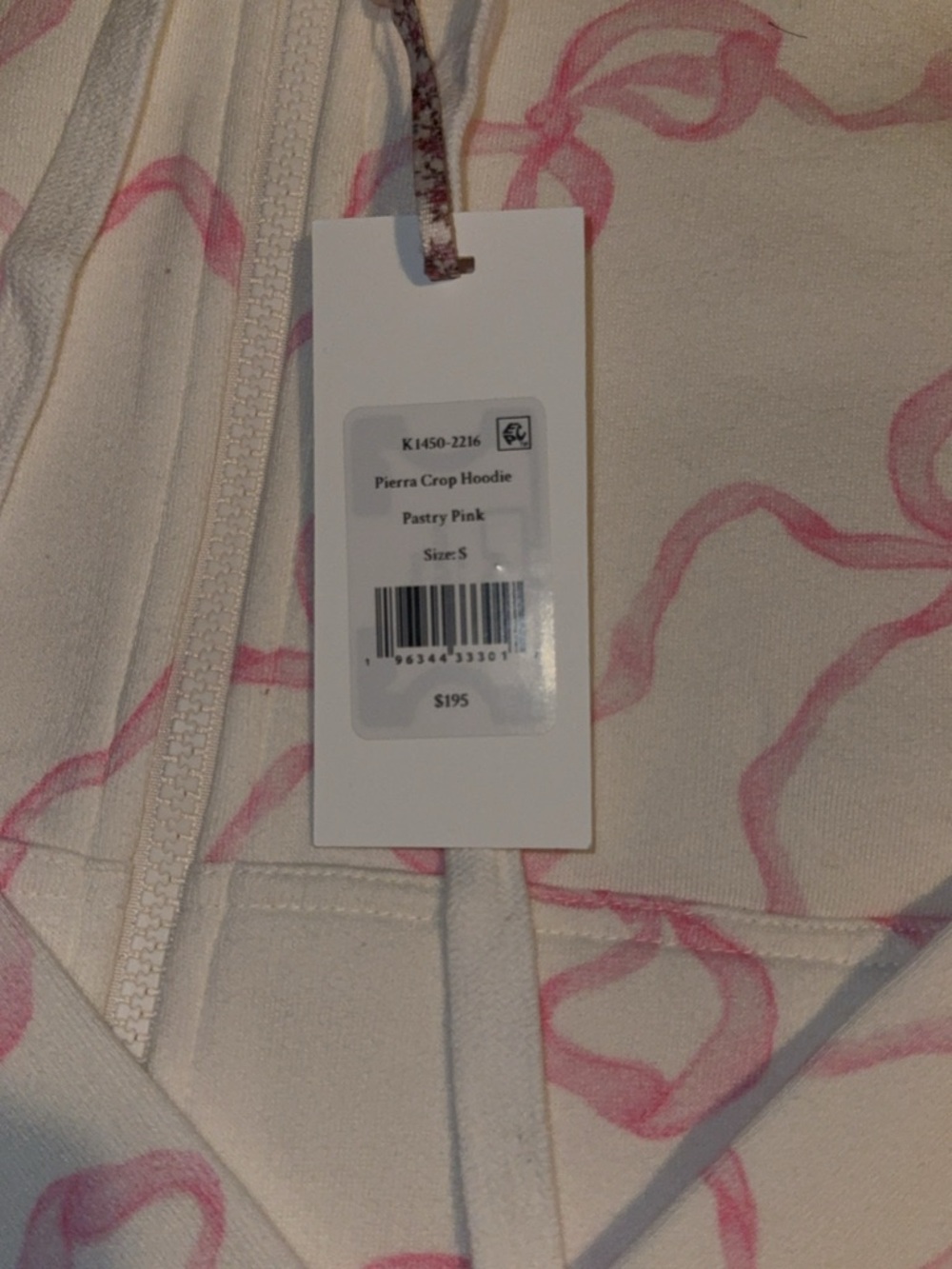LOVE SHACK FANCY Sweatpants Cropped Hoodie SET Pastry Pink BNWT! XS S - Picture 3 of 5